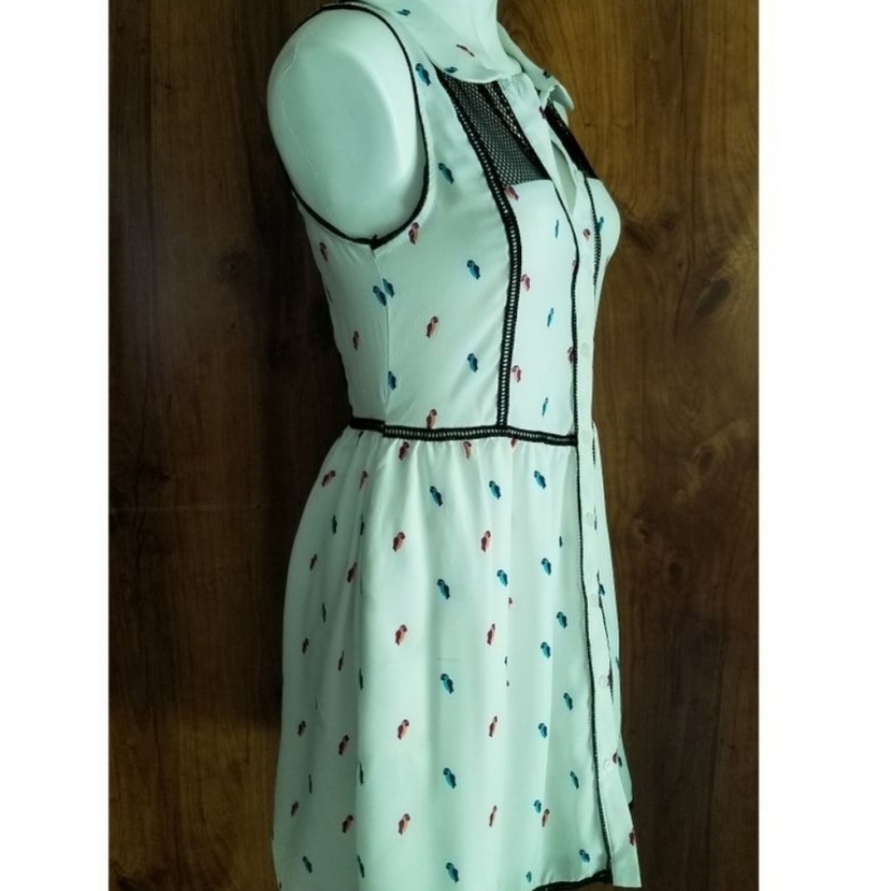 Sleeveless BCBGENERATION Bird Print  Dress sz XXS